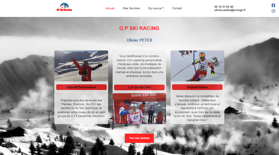 Aperçu du site opskiracing.fr LSIWEB création et développement de site web en savoie