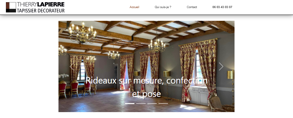 Aperçu du site tapissier-decorateur-ensemblier.fr LSIWEB création et développement de site web en savoie